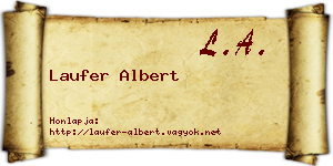 Laufer Albert névjegykártya